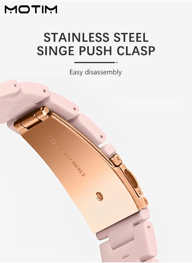 Motim Apple Watch Band 42mm 44mm 45mm 49mm, Resin Replacement Strap Thin Watch Wristband with Stainless Steel Buckle for iWatch SE/Series 10/9/8/7/6/5/4/3/2/1 for Women  - Image 4