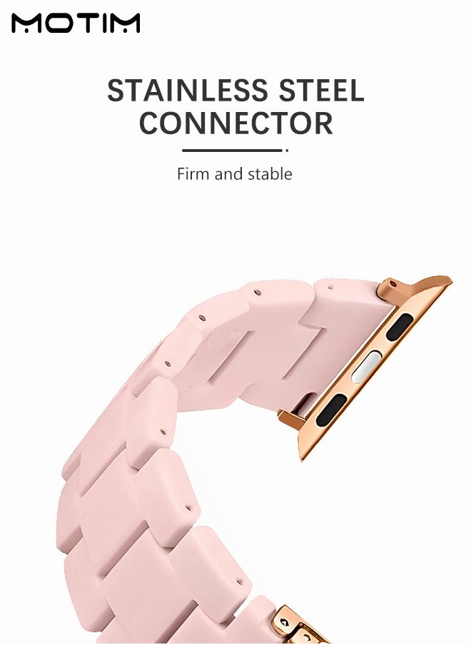 Motim Apple Watch Band 42mm 44mm 45mm 49mm, Resin Replacement Strap Thin Watch Wristband with Stainless Steel Buckle for iWatch SE/Series 10/9/8/7/6/5/4/3/2/1 for Women  - Image 3
