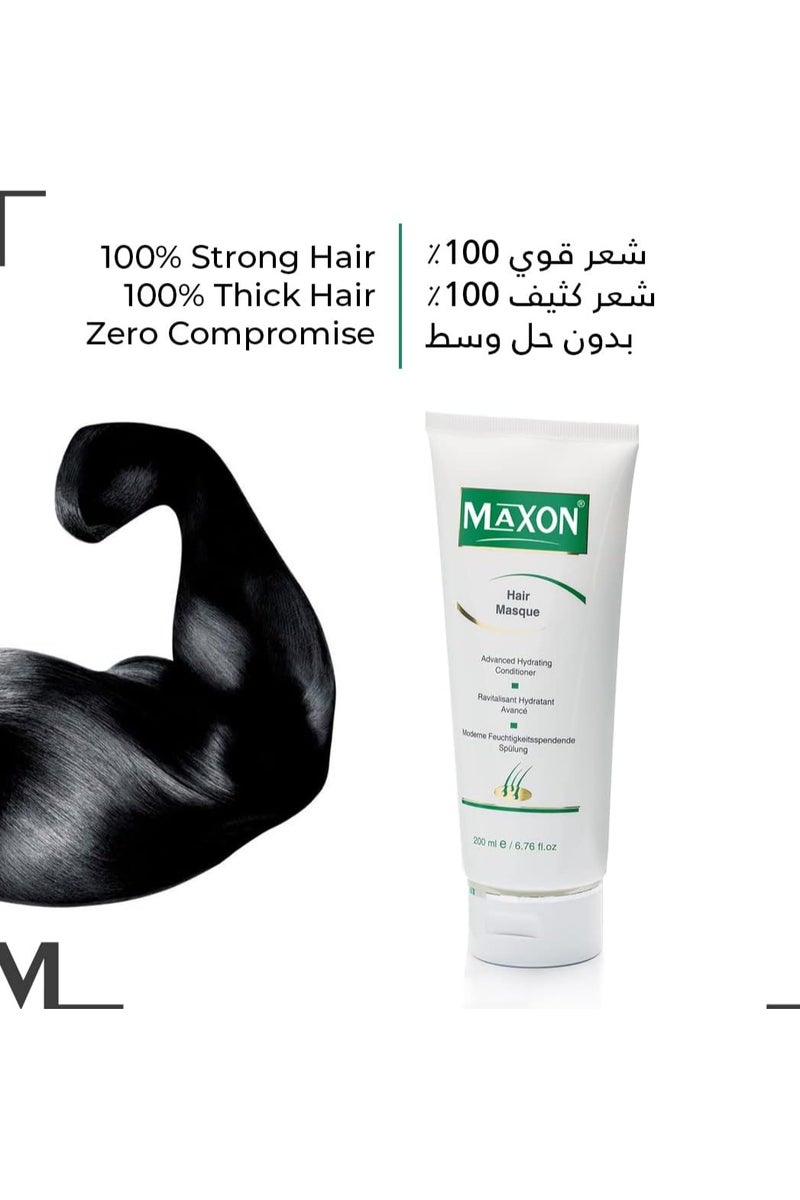 MAX-ON Hair Masque â Advanced Hydrating Conditioner for Hair Loss Control | Strengthens & Restores Dry, Damaged, or Weak Hair â 200ml - Image 3