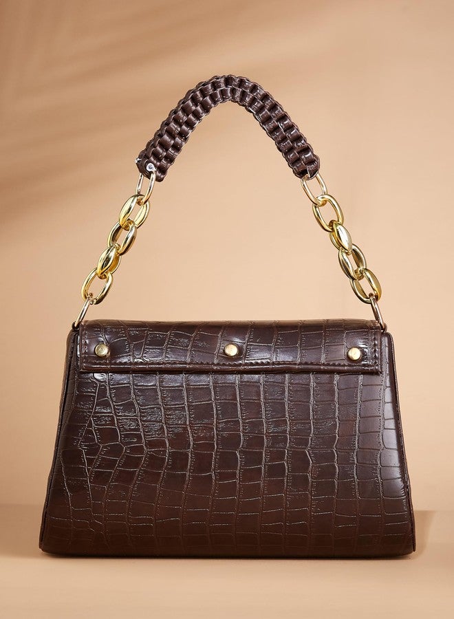 Fargo Premium Vegan Leather Women Sling Bag | Handbag for Women | Brown Color - Image 5