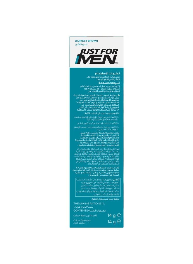 Just For Men Moustache Dye Darkest Brown 28Gm - Image 2