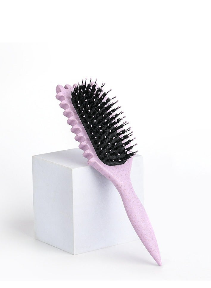 2024 Newest Bounce Curl Brush,Bounce Curl Defining Brush,Curl Defining Brush,Hair Brush Styling Brush,Shaping and Defining Curls for Women Girls (Color : Purple) - Image 2