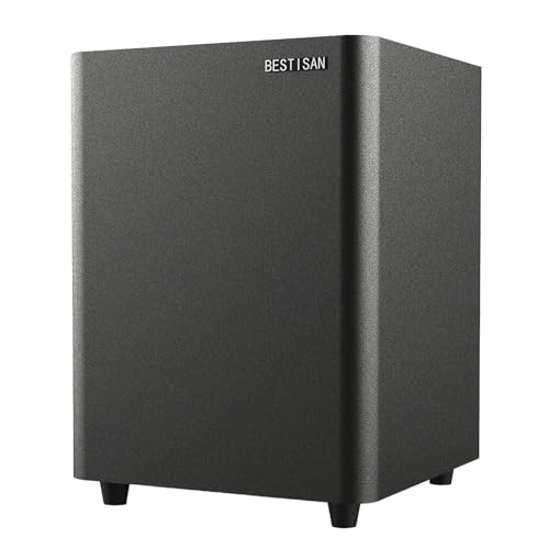 BESTISAN Powered Subwoofer, Deep Bass Sub, Down Firing Subs, Easy Setup with Home Theater System, Receiver, Speakers, Coaxial Cable Included, RCA, LFE, AUX Input, High-Level Speaker Input & Output - Image 1