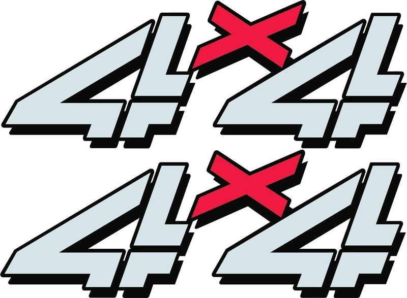 YARAKETA 1 Set of 2 pcs 4x4 Decals Stickers Emblem Replacement for 1998-2007 Silverado 1500HD 2500 HD Bed Side Truck Pickup, Auto Decoration Accessories Emblem (Chrome and Red) - Image 1