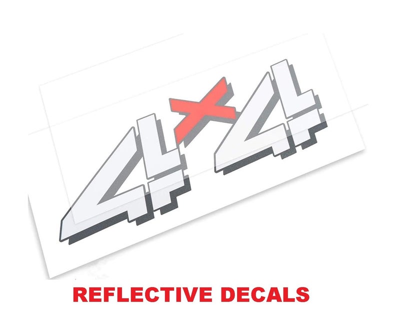 YARAKETA 1 Set of 2 pcs 4x4 Decals Stickers Emblem Replacement for 1998-2007 Silverado 1500HD 2500 HD Bed Side Truck Pickup, Auto Decoration Accessories Emblem (Chrome and Red) - Image 5