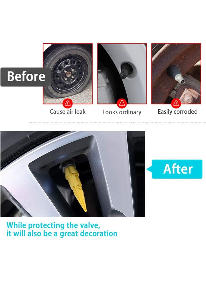 Generic Car Wheel Tire Valve Caps Dustproof 4 Pcs - Image 3