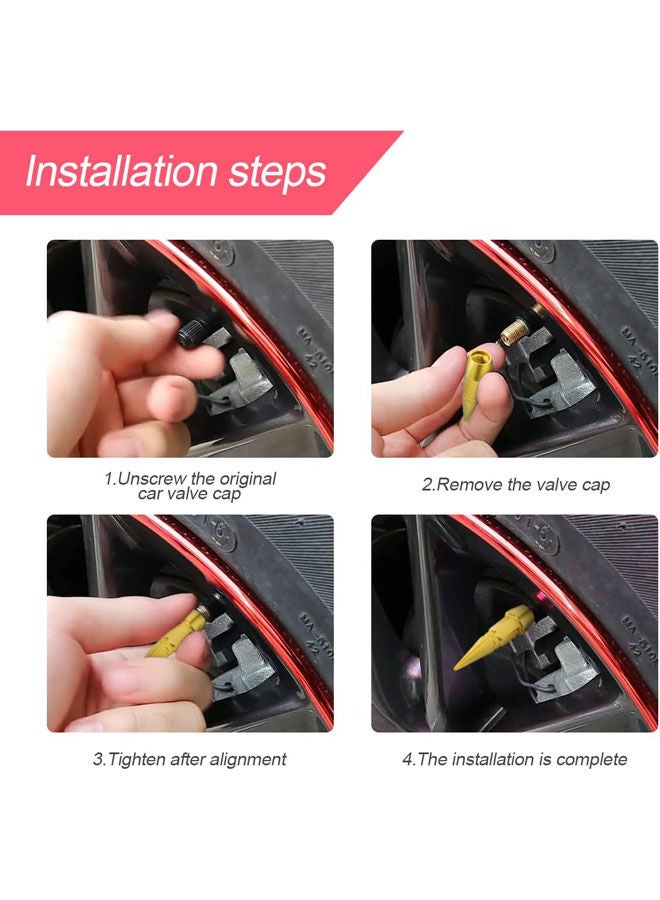 Generic Car Wheel Tire Valve Caps Dustproof 4 Pcs - Image 4