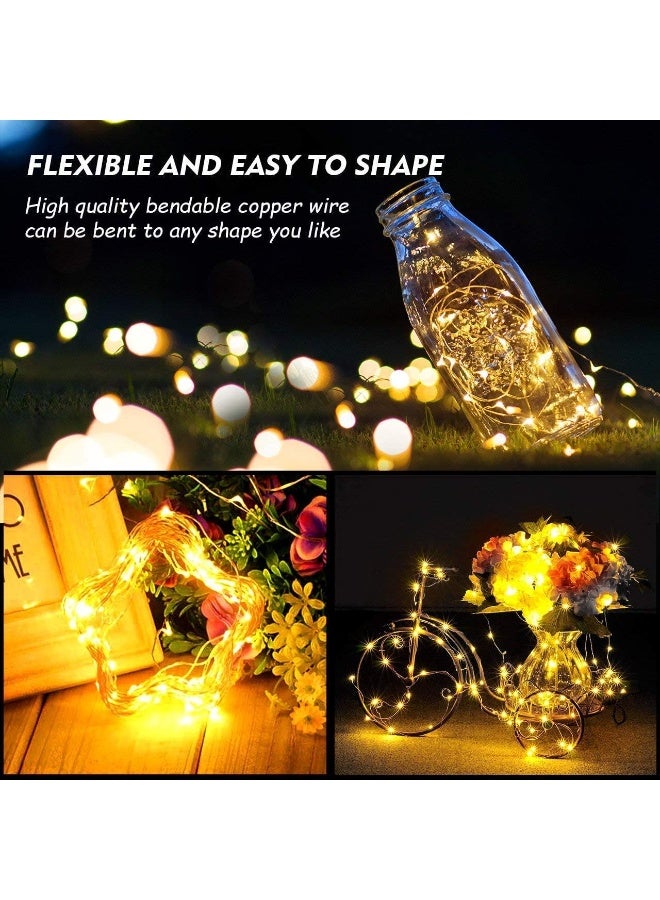 50 LED Waterproof Battery Operated Fairy Twinkle String Lights Yellow(5M 16 Ft ) - Image 5