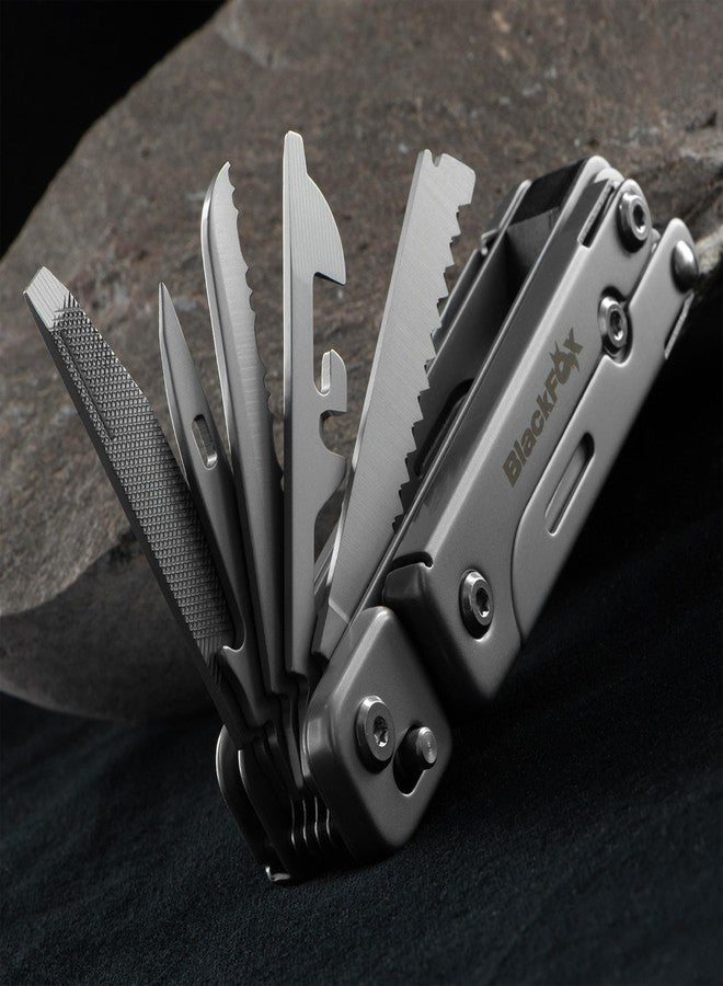 Black Fox BlackFox Solver BF-207 Multi Tool 13-in-1 Stainless Steel EDC Heavy Duty Pocket Multi-Tool for Everyday Carry, Camping, Hiking, Simple Repair - Image 2