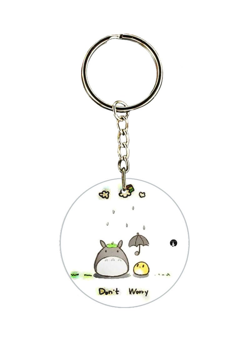 Don't Worry Printed Dual Sided Keychain