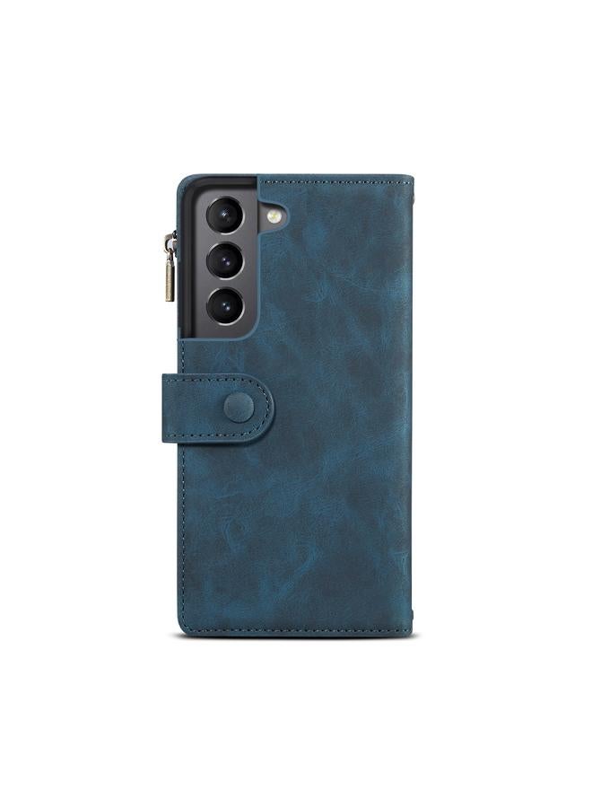 S-TOP Case For Samsung Galaxy S21 5G Retro Frosted Horizontal Flip Leather Case with Holder & Card Slot & Wallet & Zipper Pocket & Lanyard - Image 3