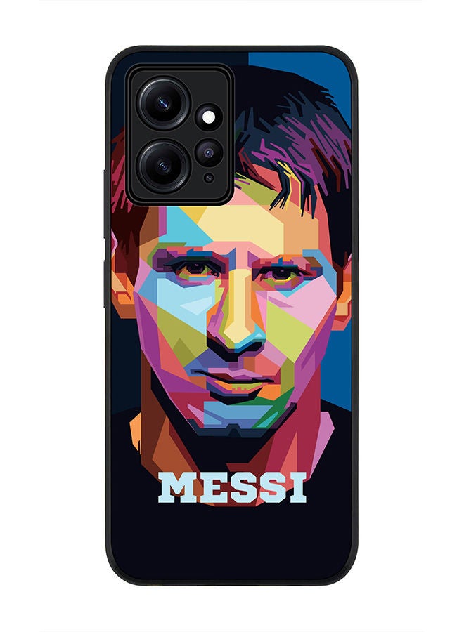 Stylizedd Rugged Black edge case for Redmi Note 12 4G, Slim fit Soft Case Flexible Rubber Edges Anti Drop TPU Gel Thin Cover -  Poly Messi - Image 1