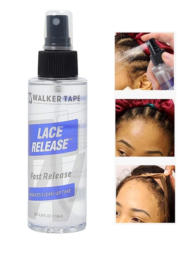 Walker Tape Lace Release Spray, Fast Release Tape In Extension Remover & Wig Glue Remover For Delicate Mesh Systems, Gentle Wig Glue Remover Spray, Effective Lace Adhesive Remover For Skin (4 oz) - Image 1