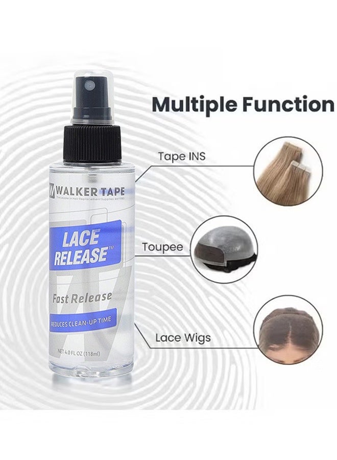 Walker Tape Lace Release Spray, Fast Release Tape In Extension Remover & Wig Glue Remover For Delicate Mesh Systems, Gentle Wig Glue Remover Spray, Effective Lace Adhesive Remover For Skin (4 oz) - Image 2