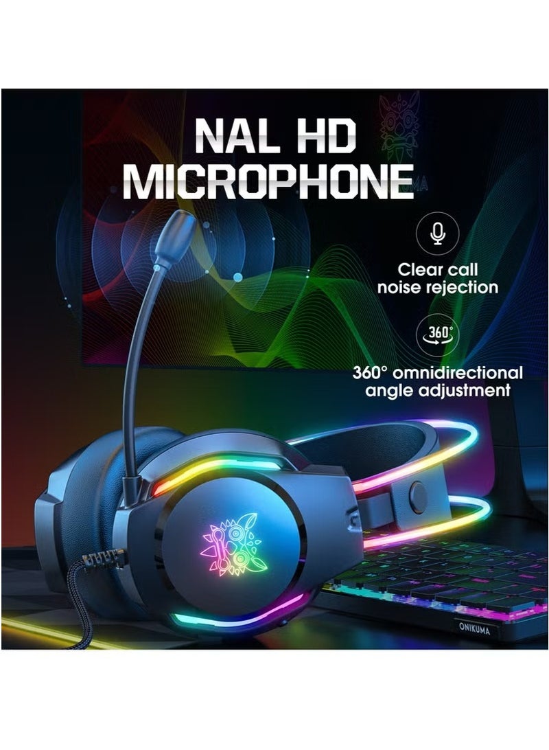 Onikuma X26 Wired Gaming Headset – Multi-Platform Compatibility for PC, PS4, PS5, Xbox, Switch, Mac & Mobile - Image 3