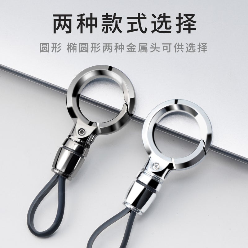 New Car Key Chain Simple Business Car Men'S Key Chain Standard Double Leather Rope Suitable For All Kinds Of Car Models Buckle - Image 2
