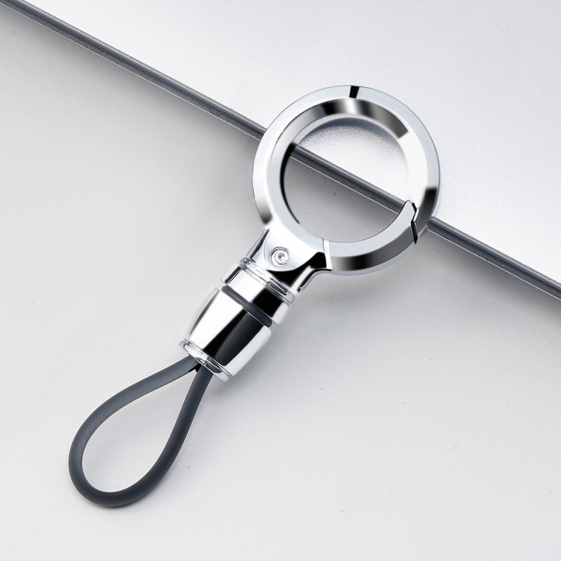 New Car Key Chain Simple Business Car Men'S Key Chain Standard Double Leather Rope Suitable For All Kinds Of Car Models Buckle - Image 1