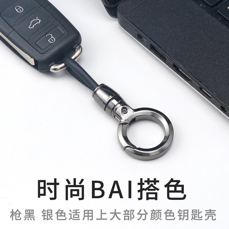 New Car Key Chain Simple Business Car Men'S Key Chain Standard Double Leather Rope Suitable For All Kinds Of Car Models Buckle - Image 5