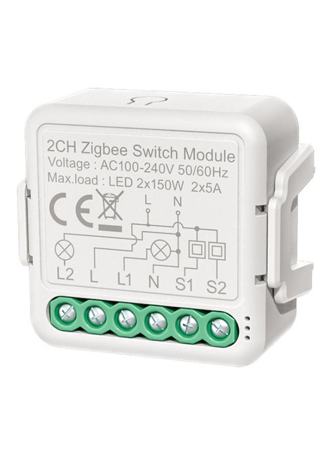 NIBEMINENT 2-Way Zigbee Smart Switch Module White  - Image 1