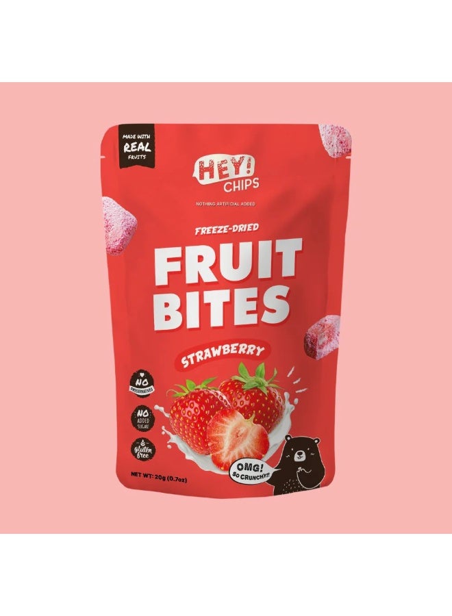  مرحبا! رقائق البطاطس مرحباً! رقائق بطاطس مجففة بالتجميد بنكهة الفراولة ٢٠ غرام - Image 1