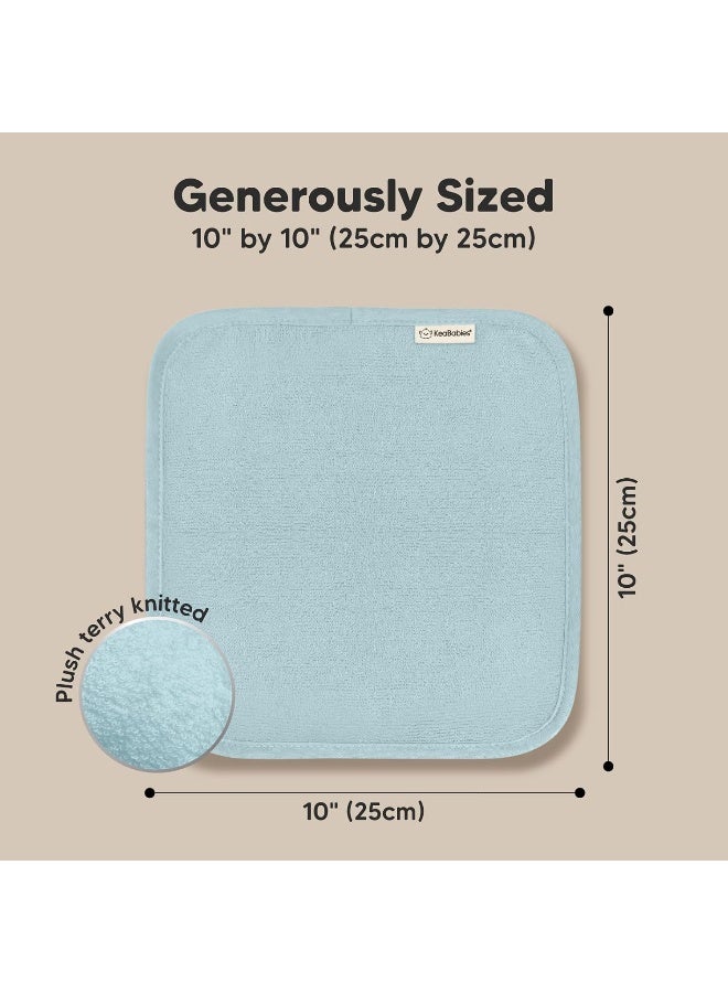 KeaBabies 6-Pack Organic Baby Washcloths - Soft Viscose Derived from Bamboo Washcloth - Image 4