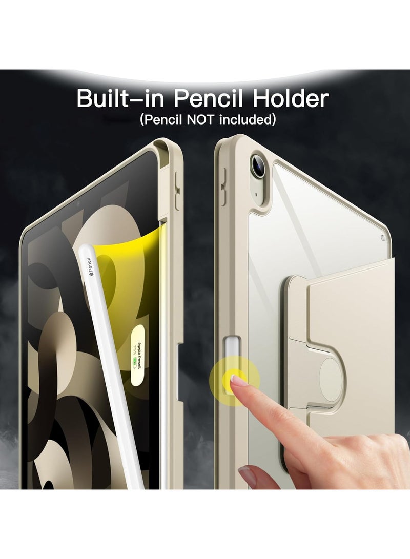 DUSALA Rotating Case for iPad Air 13-Inch M3/M2 (2025/2024), with Pencil Holder,360 Degree Rotation Protective Stand Slim Cover Clear Back, Auto Wake/Sleep (iPad Air 13) - Image 5