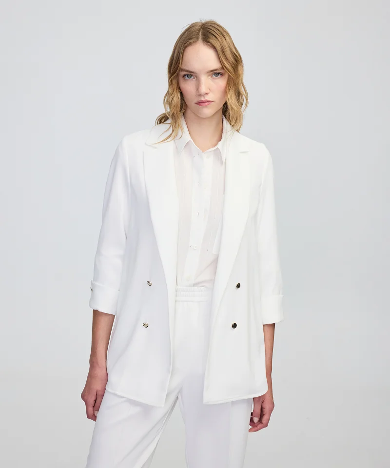 Unlined Jacket with Buttons