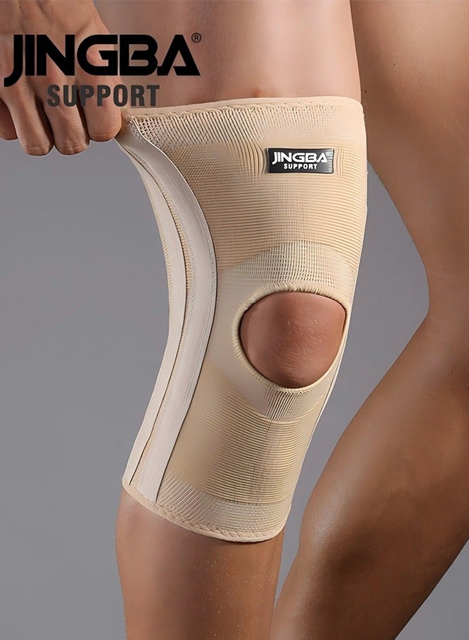 جينجبا سابورت وسادات الركبة الرياضية من JINGBA، تدعم الزنبرك في الهواء الطلق، معدات الحماية، تسلق الجبال، كرة السلة، كرة القدم، الجري، اللياقة البدنية، مناسبة للرجال والنساء، وسادات الركبة الضاغطة، تدعم تخفيف الألم، التعافي السريع، تمزق الغضروف المفصلي، الرباط الصليبي الأمامي، الرباط الجانبي الإنسي، التهاب المفاصل، الجري، الحماية الرياضية - Image 1