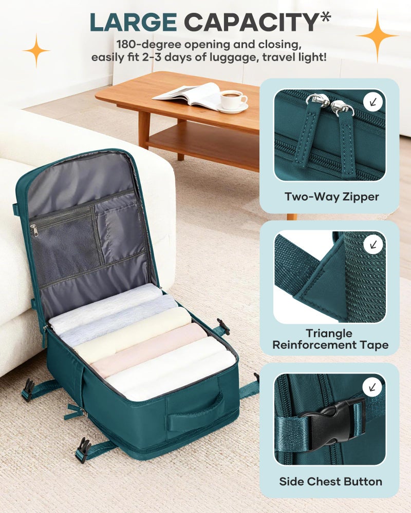 coofay Travel Backpack Carry on Flight Approved Mochila De Viaje Carry on Backpack for Airplanes Spirit Airlines Personal Item Bag 18x14x8 Inches Travel Bag Traveling Backpack for Women Men - Image 5