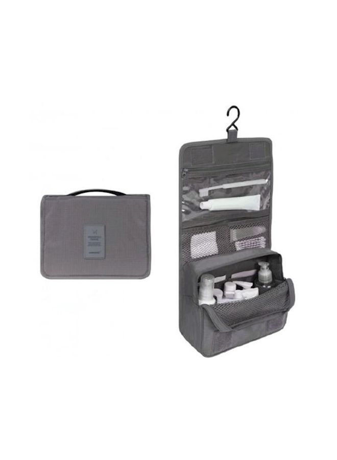 NIBEMINENT Zipper Travel Cosmetic Bag Grey