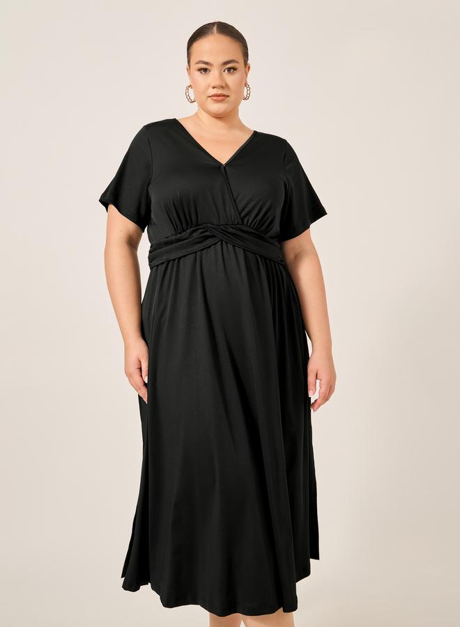 Styli Twist Front Midi Dress - Image 3