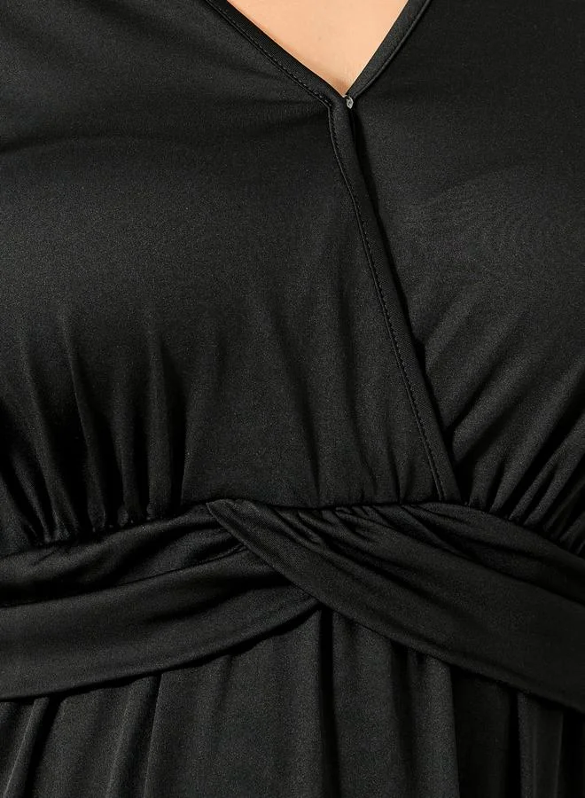 Styli Twist Front Midi Dress