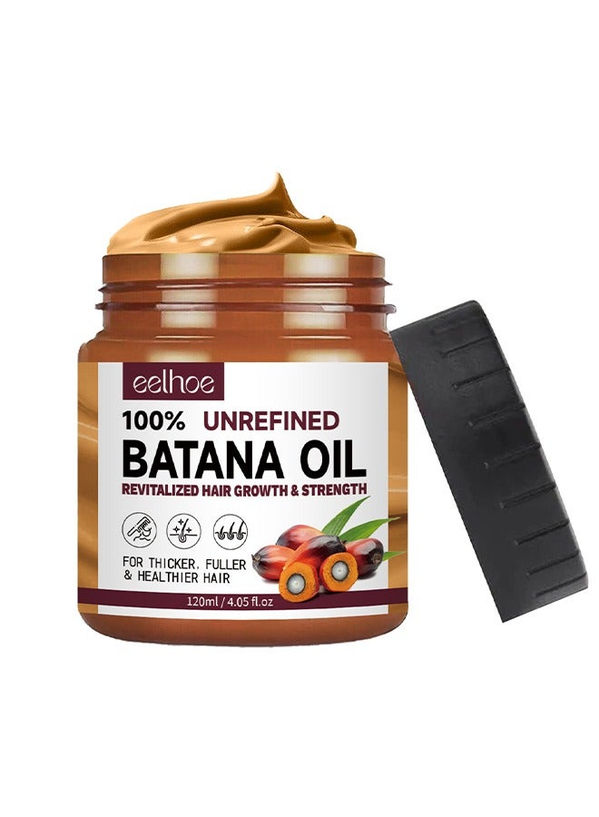 EELHOE 100% Batana Oil - Hair Growth Healthier Thicker Fuller Hair, Batana oil, Batana Oil for Hair Growth, Batana Oil Organic, Batana Oil Organic for Healthy Hair, Batana Oil Hair Mask 120ml - Image 1