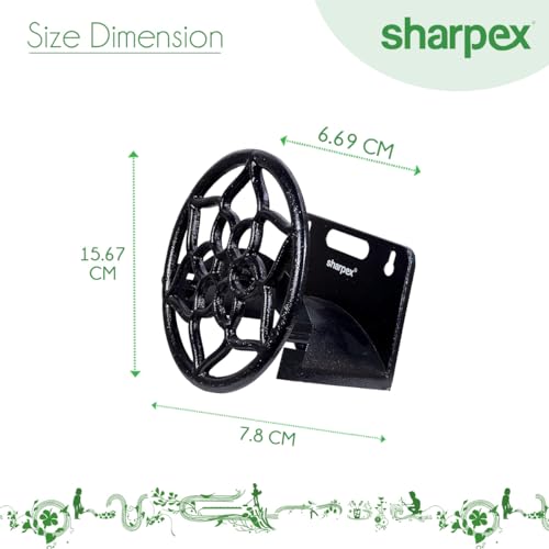 Sharpex Combo Of Hose Hanger And Hose Pipe For Garden, Car Bike Washing, Indoor Outdoor use, Hotel and Backyard - Heavy Duty Yellow Hose Water Pipe 20 Meter 0.5 Inch with Black Wall Mount Hose Hanger - Image 2