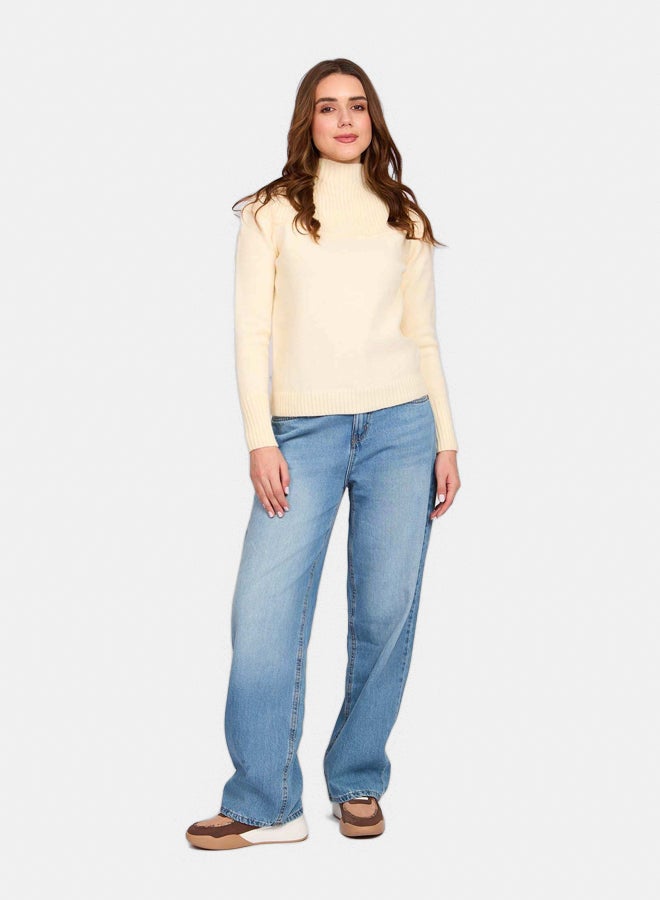 DALYDRESS Women Regular Fit Pullover - Off White 