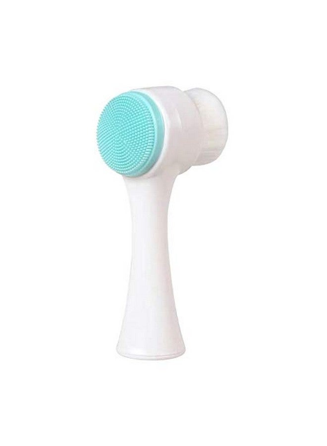 Generic Onicorn 2 In 1 Face Brush For Cleansing And Exfoliating Silicone Facial Cleaning Brush Skin Massaging Scrubber Deep Pore Exfoliation Makeup Wash. (Blue) 1 Pcs  - Image 1