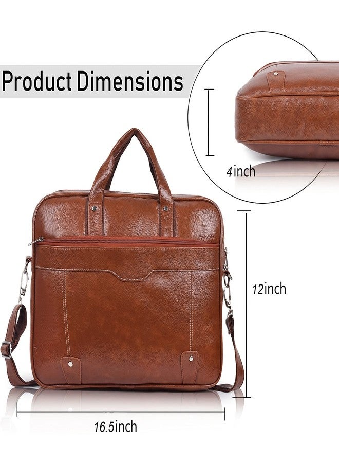ROLEXO Casual Synthetic Leather Formal Office Laptop Briefcase Crossbody Shoulder Daytrip Messenger Bag For Men - Image 4