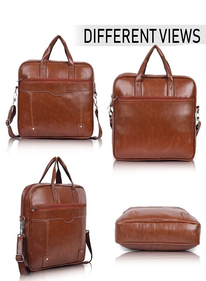 ROLEXO Casual Synthetic Leather Formal Office Laptop Briefcase Crossbody Shoulder Daytrip Messenger Bag For Men - Image 5