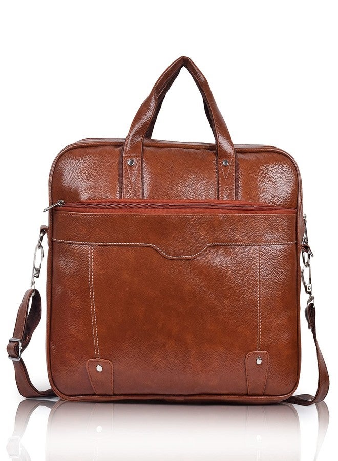 ROLEXO Casual Synthetic Leather Formal Office Laptop Briefcase Crossbody Shoulder Daytrip Messenger Bag For Men - Image 1