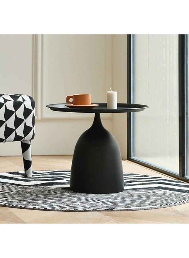 هيكسدريم طاولة قهوة، طاولة جانبية بتصميم أريكة نورديك، مناسبة لغرفة المعيشة أو غرفة النوم أو الفناء، طاولة جانبية معدنية عتيقة، طاولة خارجية مستديرة من الحديد المعدني، مقاومة للعوامل الجوية، مضادة للصدأ، مقاس 40*40*42 سم. - Image 1