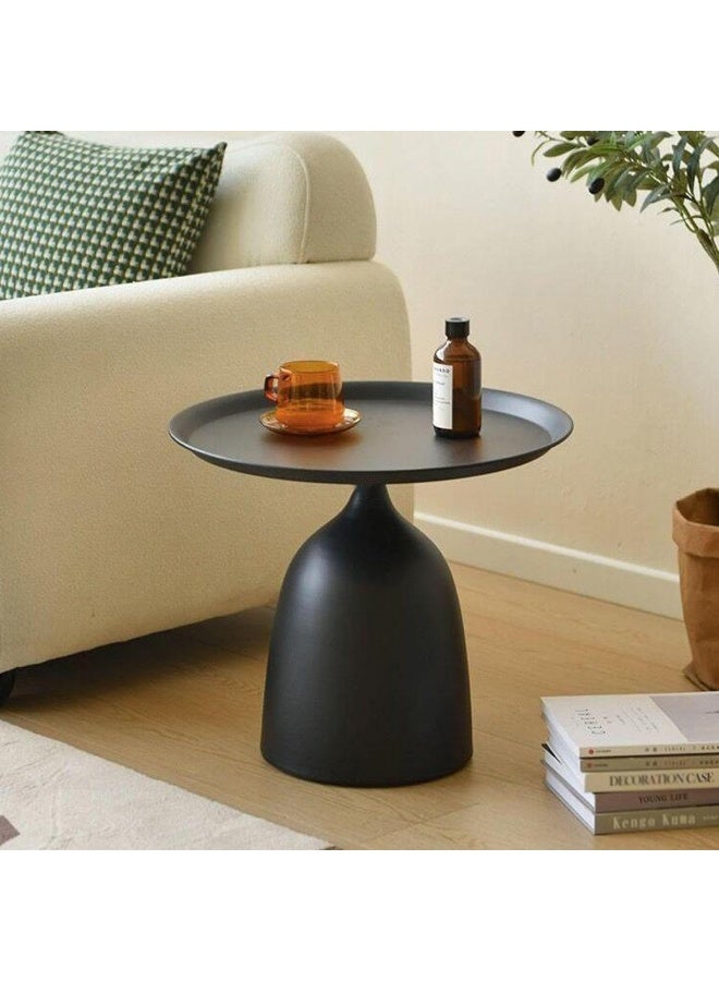 هيكسدريم طاولة قهوة، طاولة جانبية بتصميم أريكة نورديك، مناسبة لغرفة المعيشة أو غرفة النوم أو الفناء، طاولة جانبية معدنية عتيقة، طاولة خارجية مستديرة من الحديد المعدني، مقاومة للعوامل الجوية، مضادة للصدأ، مقاس 40*40*42 سم. - Image 2