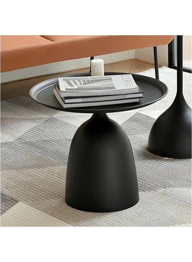 هيكسدريم طاولة قهوة، طاولة جانبية بتصميم أريكة نورديك، مناسبة لغرفة المعيشة أو غرفة النوم أو الفناء، طاولة جانبية معدنية عتيقة، طاولة خارجية مستديرة من الحديد المعدني، مقاومة للعوامل الجوية، مضادة للصدأ، مقاس 40*40*42 سم. - Image 3