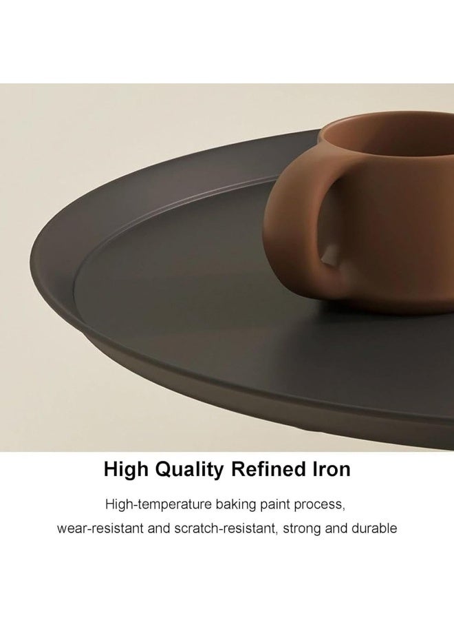 هيكسدريم طاولة قهوة، طاولة جانبية بتصميم أريكة نورديك، مناسبة لغرفة المعيشة أو غرفة النوم أو الفناء، طاولة جانبية معدنية عتيقة، طاولة خارجية مستديرة من الحديد المعدني، مقاومة للعوامل الجوية، مضادة للصدأ، مقاس 40*40*42 سم. - Image 5