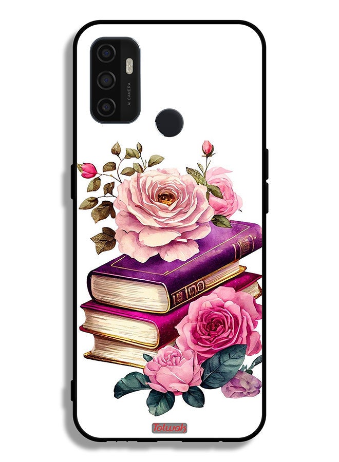 Tolwak Oppo A53s Protective Case Cover Roses And Books - Image 2