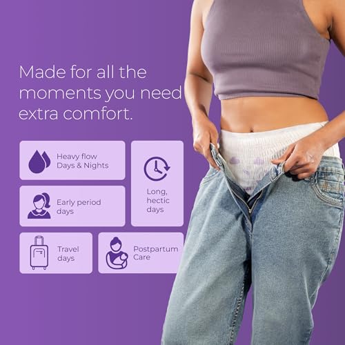 Nua Comfort Disposable Period Panties (XL-XXL) | Pack of 10 Panties | Disposable | 360° Coverage | Zero Irritation | 4x Comfort | For Heavy Flow | No rashes | Leakproof | Seamless | 100% Toxic-Free, Dermatologically Tested - Image 4