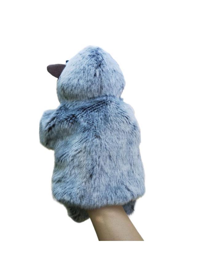 Plush Toy Hand Puppet Hedgehog Animal Shape Children Dolls Soft Stuffed Toys For Kids Educational Entertainment-Color:Granny Grey-Height:25cm - Image 4