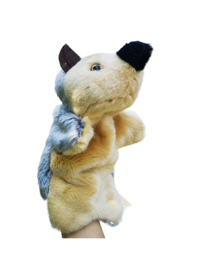 Plush Toy Hand Puppet Hedgehog Animal Shape Children Dolls Soft Stuffed Toys For Kids Educational Entertainment-Color:Granny Grey-Height:25cm - Image 5
