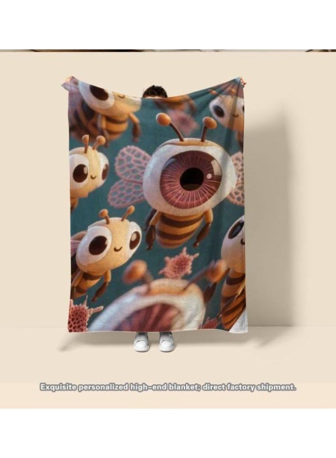 عام بطانية رقيقة من الفانيلا الكرتونية للأطفال والرضع (دافئة ومريحة، ومناسبة للنوم والألعاب) 70 سم * 100 سم - Image 3