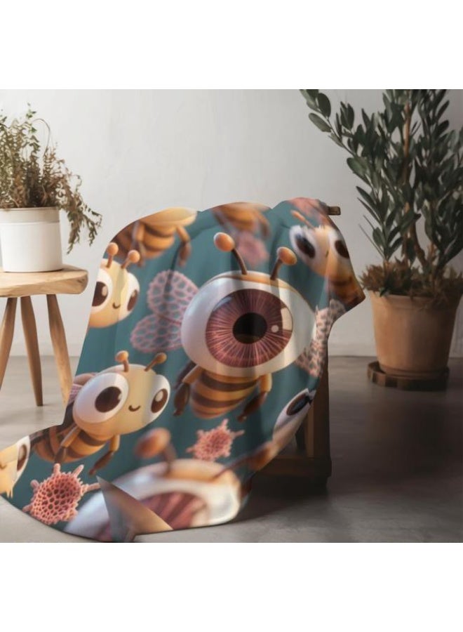 عام بطانية رقيقة من الفانيلا الكرتونية للأطفال والرضع (دافئة ومريحة، ومناسبة للنوم والألعاب) 70 سم * 100 سم - Image 5