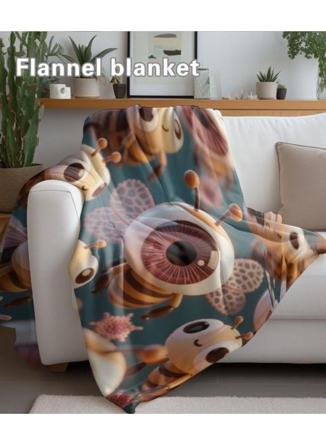 عام بطانية رقيقة من الفانيلا الكرتونية للأطفال والرضع (دافئة ومريحة، ومناسبة للنوم والألعاب) 70 سم * 100 سم - Image 1